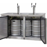 Kegco 61" Wide Triple Tap Stainless Steel Kegerator XCK-2460S Kegerators XCK-2460S Wine Coolers Empire