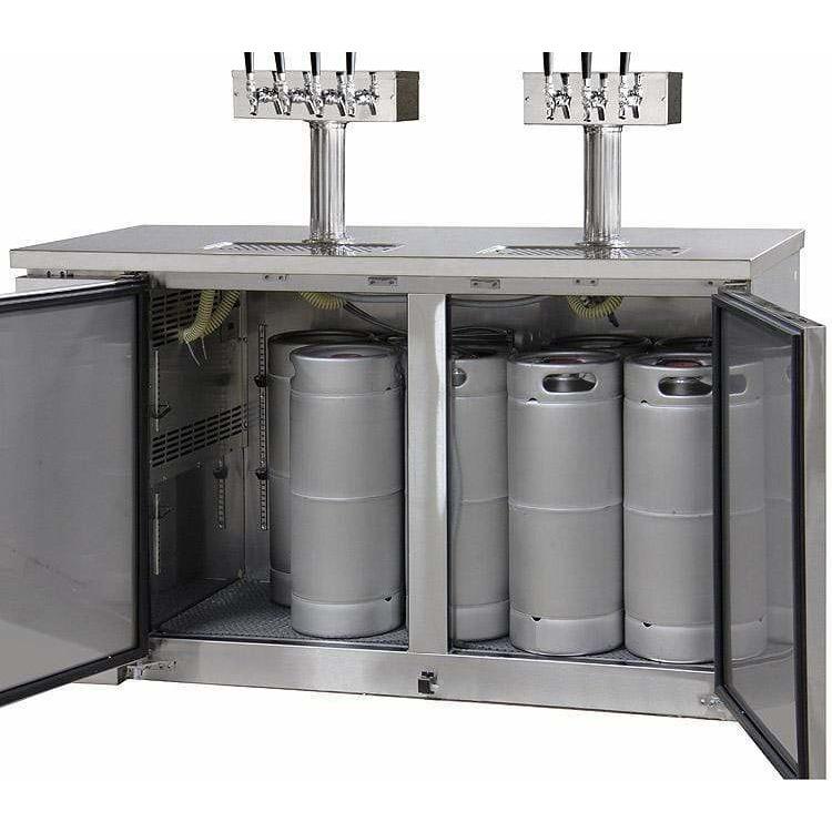 Kegco 61" Wide Triple Tap Stainless Steel Kegerator XCK-2460S Kegerators XCK-2460S Wine Coolers Empire