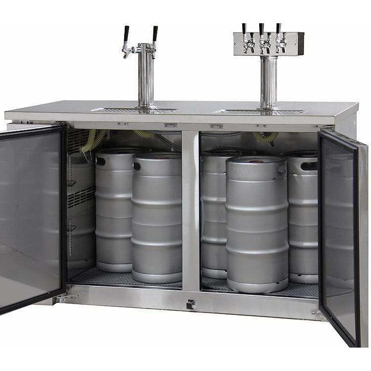 Kegco 61" Wide Triple Tap Stainless Steel Kegerator XCK-2460S Kegerators XCK-2460S Wine Coolers Empire