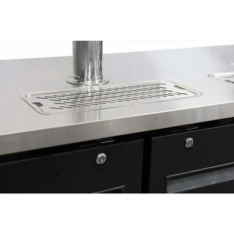 Kegco 72" Wide Triple Tap Black Kegerator XCK-2472B Kegerators XCK-2472B Wine Coolers Empire