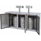 Kegco 72" Wide Triple Tap Stainless Steel Kegerator XCK-2472S Kegerators XCK-2472S Wine Coolers Empire