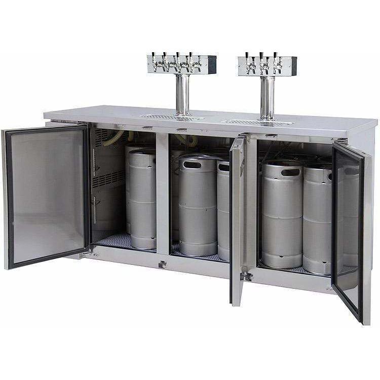 Kegco 72" Wide Triple Tap Stainless Steel Kegerator XCK-2472S Kegerators XCK-2472S Wine Coolers Empire