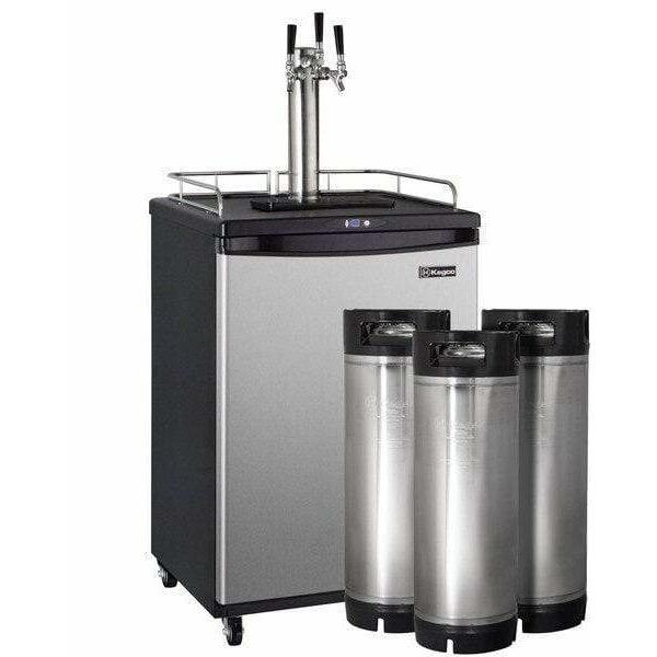 Kegco Triple Faucet Digital Home Brew Kegerator HBK309S-3K Kegerators HBK309S-3K Wine Coolers Empire