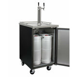 Kegco Two Faucet Commercial Keg Beer Dispenser Kegerator XCK-1B-2K Kegerators XCK-1B-2K Wine Coolers Empire