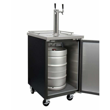 Kegco Two Faucets Commercial Keg Beer Dispenser-Black Kegerators XCK-1B-2 Kegerators XCK-1B-2 Wine Coolers Empire