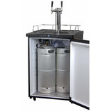 Kegco24" Wide Cold Brew Coffee Dual Tap Black Digital Kegerator ICK30B-2 Kegerators ICK30B-2NK Wine Coolers Empire