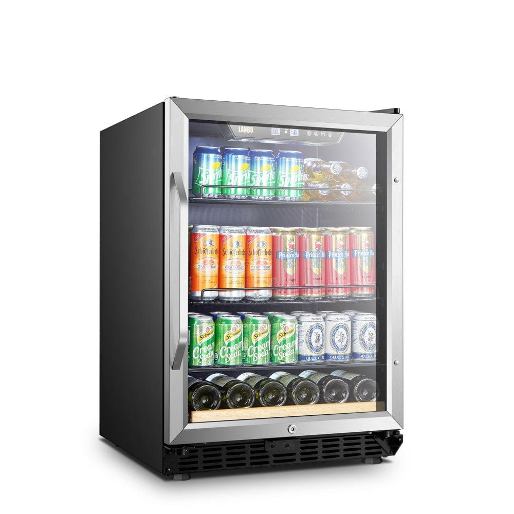 Lanbo 110 Cans 6 Bottles Stainless Steel Beverage Coolers LB148BC Beverage Centers LB148BC Wine Coolers Empire