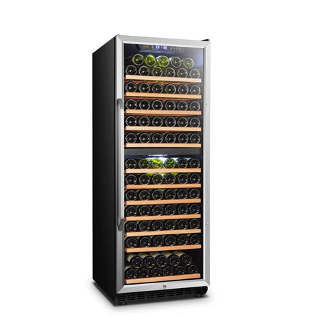 Lanbo 138 Bottles Dual Zone Stainless Steel Right Hinge Wine Coolers LW142D Wine Coolers LW142D Wine Coolers Empire