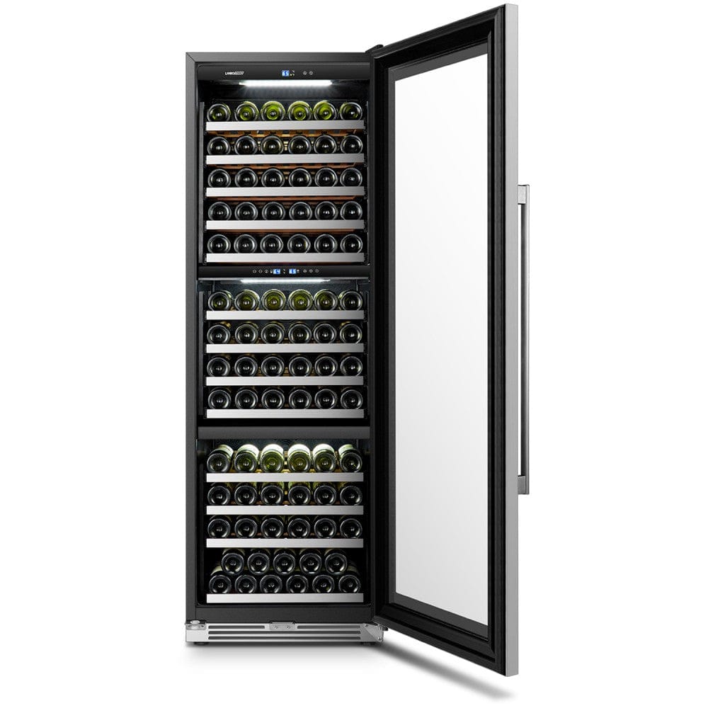 Lanbo 143 Bottles Triple Zone Stainless Steel Wine Coolers LP168T Wine Coolers LP168T Wine Coolers Empire