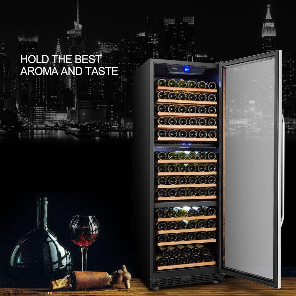 Lanbo 149 Bottles Triple Zones Stainless Steel Wine Coolers LW144T Wine Coolers LW144T Wine Coolers Empire