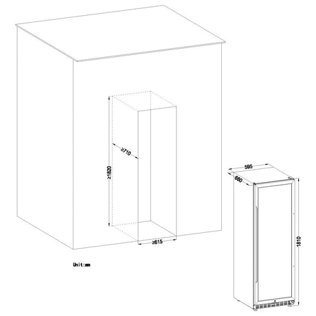 Lanbo 149 Bottles Triple Zones Stainless Steel Wine Coolers LW144T Wine Coolers LW144T Wine Coolers Empire