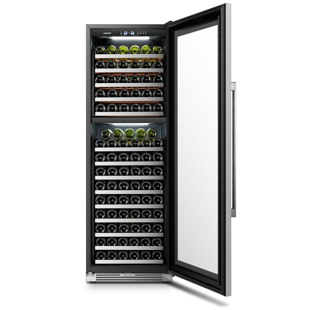 Lanbo 153 Bottles Dual Zone Stainless Steel Wine Coolers LP168D Wine Coolers LP168D Wine Coolers Empire