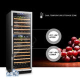 Lanbo 160 Bottles Dual Zone Stainless Steel Wine Coolers LW165D Wine Coolers LW165D Wine Coolers Empire