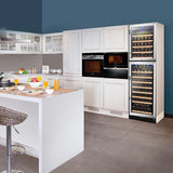 Lanbo 162 Bottles Dual Door Stainless Steel Dual Zone Wine Coolers LW162DD Wine Coolers LW162DD Wine Coolers Empire