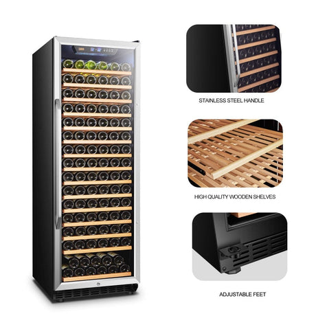 Lanbo 171 Bottles Single Zone Stainless Steel Wine Coolers LW177S Wine Coolers LW177S Wine Coolers Empire