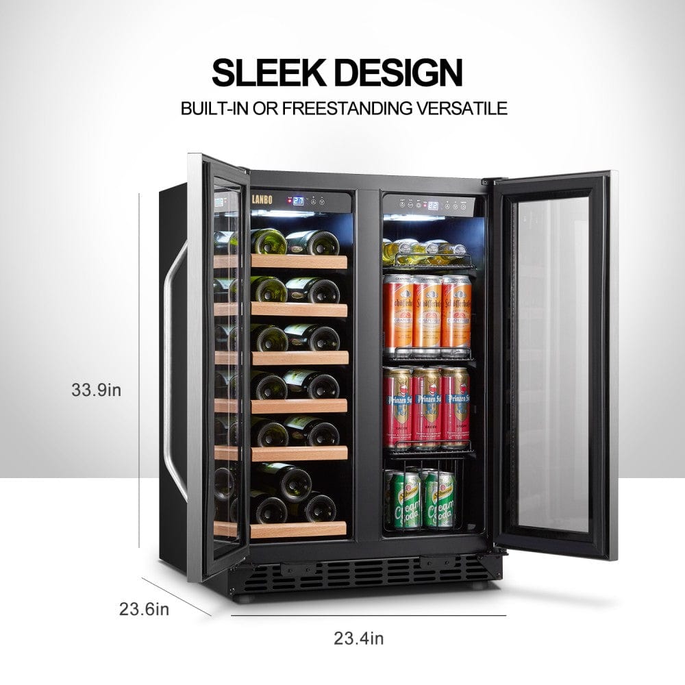 Lanbo 24 Inch Freestanding Wine and Beverage Coolers LB36BD