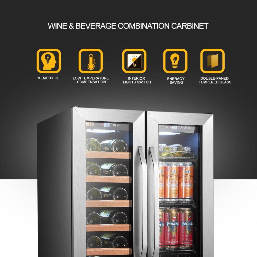 Lanbo 24 Inch Freestanding Wine and Beverage Coolers LB36BD