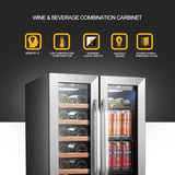 Lanbo 24 Inch Freestanding Wine and Beverage Coolers LB36BD Wine/Beverage Coolers Combo LB36BD Wine Coolers Empire