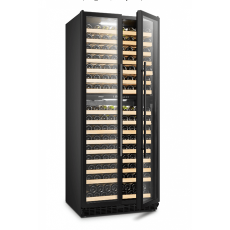 Lanbo 287 Bottles Dual Black French Door Wine Coolers LP328D Wine Coolers LP328D Wine Coolers Empire