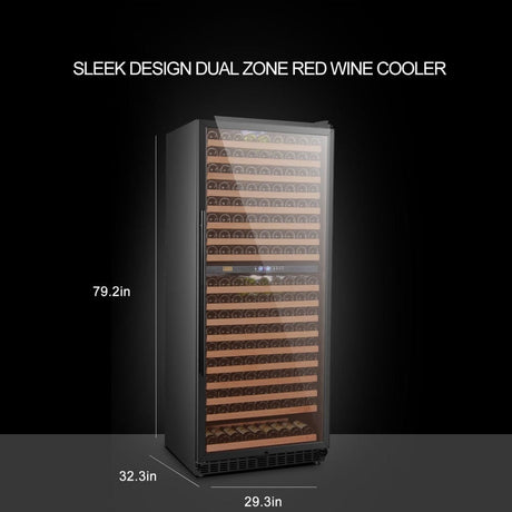 Lanbo 287 Bottles Dual Zone Stainless Steel Wine Coolers LW306D Wine Coolers LW306D Wine Coolers Empire