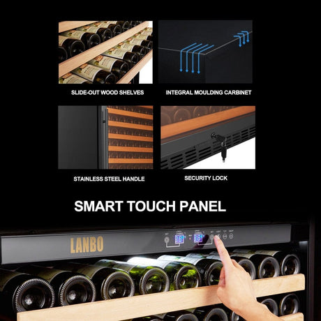 Lanbo 287 Bottles Dual Zone Stainless Steel Wine Coolers LW306D Wine Coolers LW306D Wine Coolers Empire