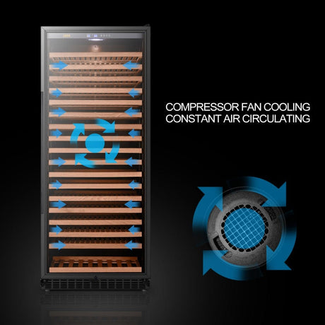 Lanbo 289 Bottles Single Zone Stainless Steel Wine Coolers LW321S Wine Coolers LW321S Wine Coolers Empire