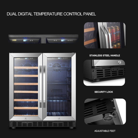 Lanbo 30" Dual Zone Wine and Beverage Coolers LW3370B Wine/Beverage Coolers Combo LW3370B Wine Coolers Empire