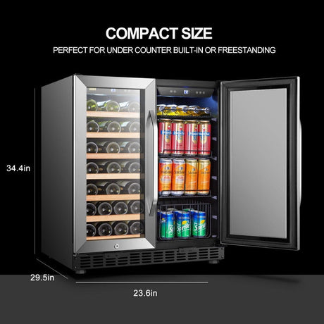 Lanbo 30" Dual Zone Wine and Beverage Coolers LW3370B Wine/Beverage Coolers Combo LW3370B Wine Coolers Empire