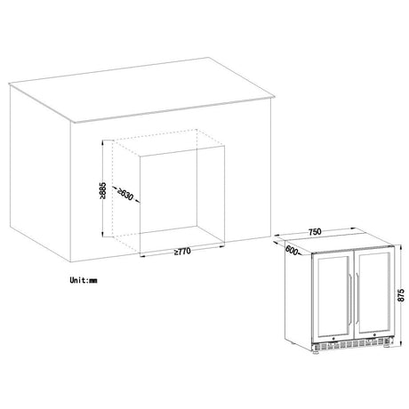 Lanbo 30" Dual Zone Wine and Beverage Coolers LW3370B Wine/Beverage Coolers Combo LW3370B Wine Coolers Empire