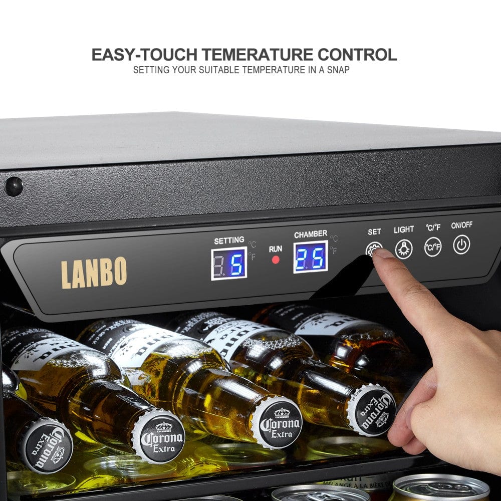 Lanbo 70 Cans Stainless Steel Beverage Coolers LB80BC Beverage Centers LB80BC Wine Coolers Empire