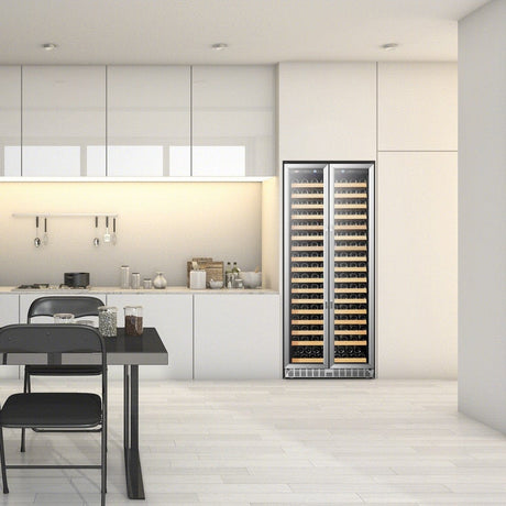 Lanbo Luxury 289 Bottles Dual Door Stainless Steel Wine Coolers LW328SD Wine Coolers LW328SD Wine Coolers Empire