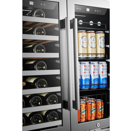 Lanbo Pro 30"  Dual Zone Stainless Steel Wine and Beverage Coolers LP66B Wine/Beverage Coolers Combo LP66B Wine Coolers Empire