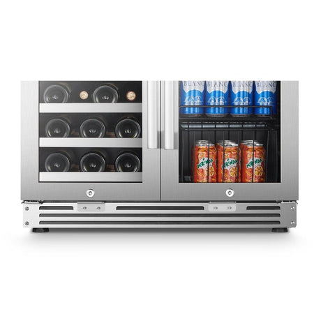 Lanbo Pro 30"  Dual Zone Stainless Steel Wine and Beverage Coolers LP66B Wine/Beverage Coolers Combo LP66B Wine Coolers Empire