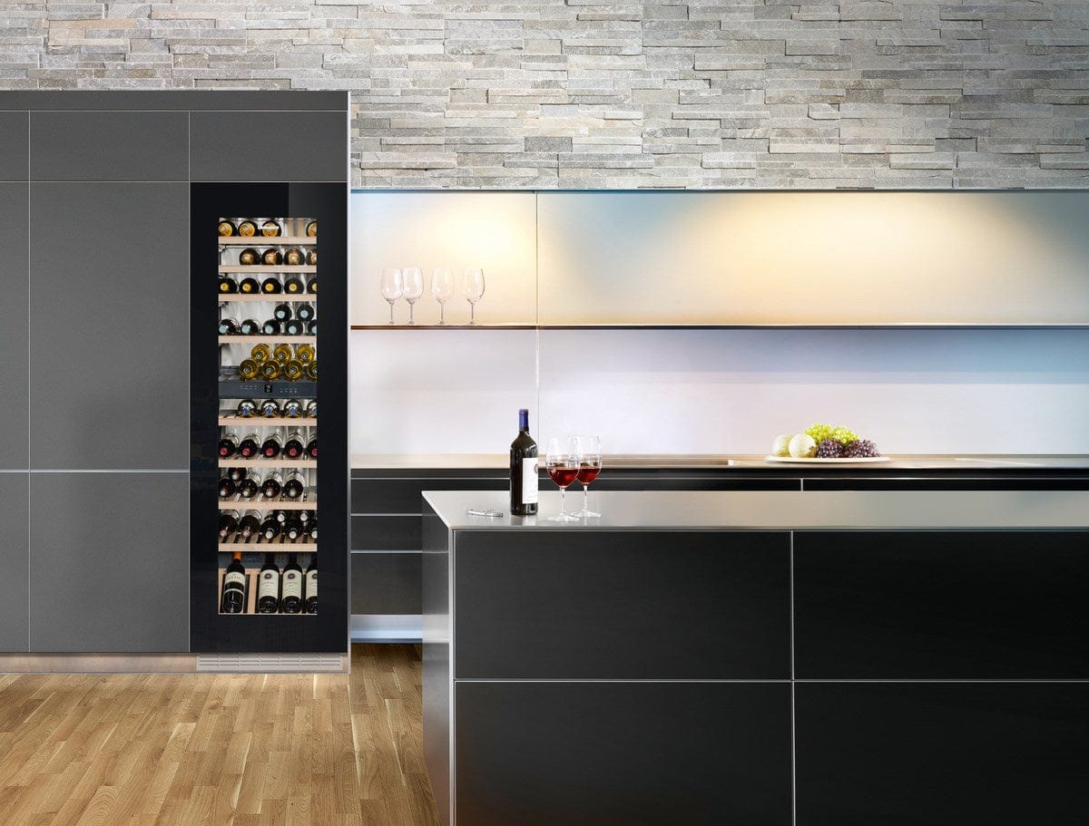 Liebherr HWGB 8300 Built-in Fully Integrated Black Glass Wine Cabinet Wine Coolers HWGB 8300 Wine Coolers Empire