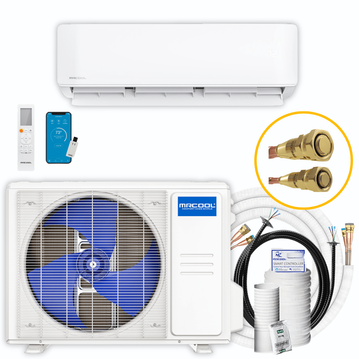 MRCOOL DIY 4th Gen 24K BTU 2 Ton Heat Pump Complete System DIY-24-HP-WM-230C25 HVAC DIY-24-HP-WM-230C25 Wine Coolers Empire