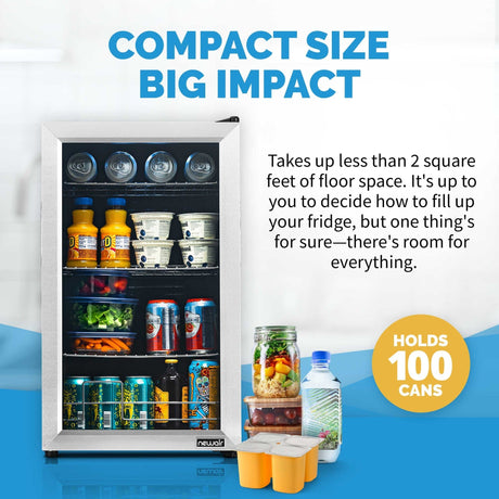 Newair 100-Can Freestanding Beverage Cooler AB-1000 Beverage Centers AB-1000 Wine Coolers Empire