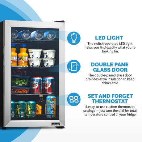 Newair 100-Can Freestanding Beverage Cooler AB-1000 Beverage Centers AB-1000 Wine Coolers Empire