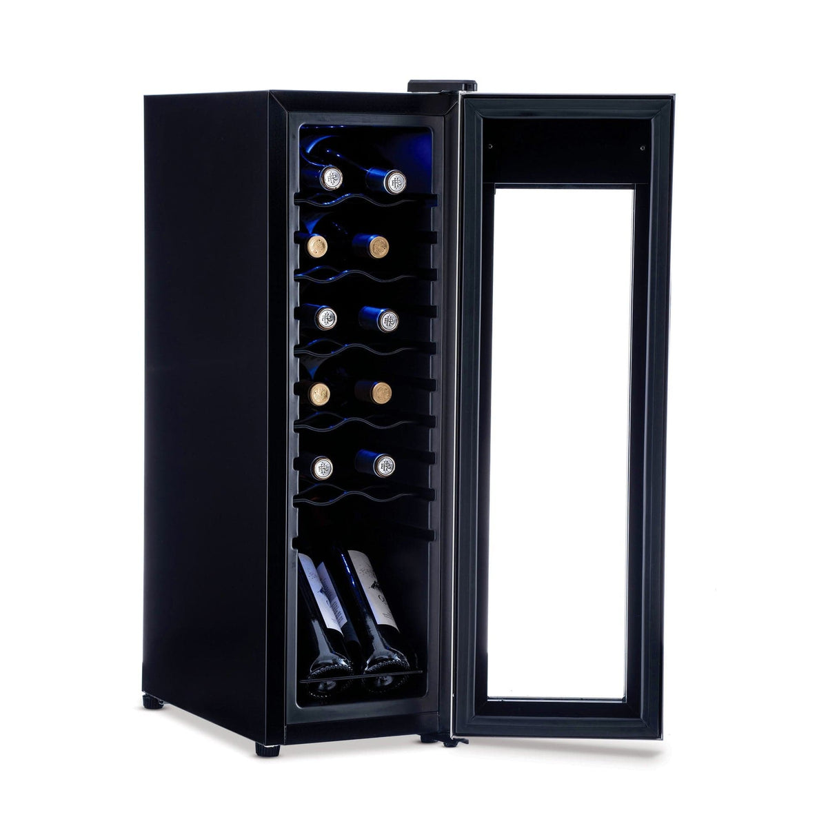 NewAir 12-Bottle Stainless Steel Freestanding Wine Fridge Wine Coolers NWC012SS00 Wine Coolers Empire