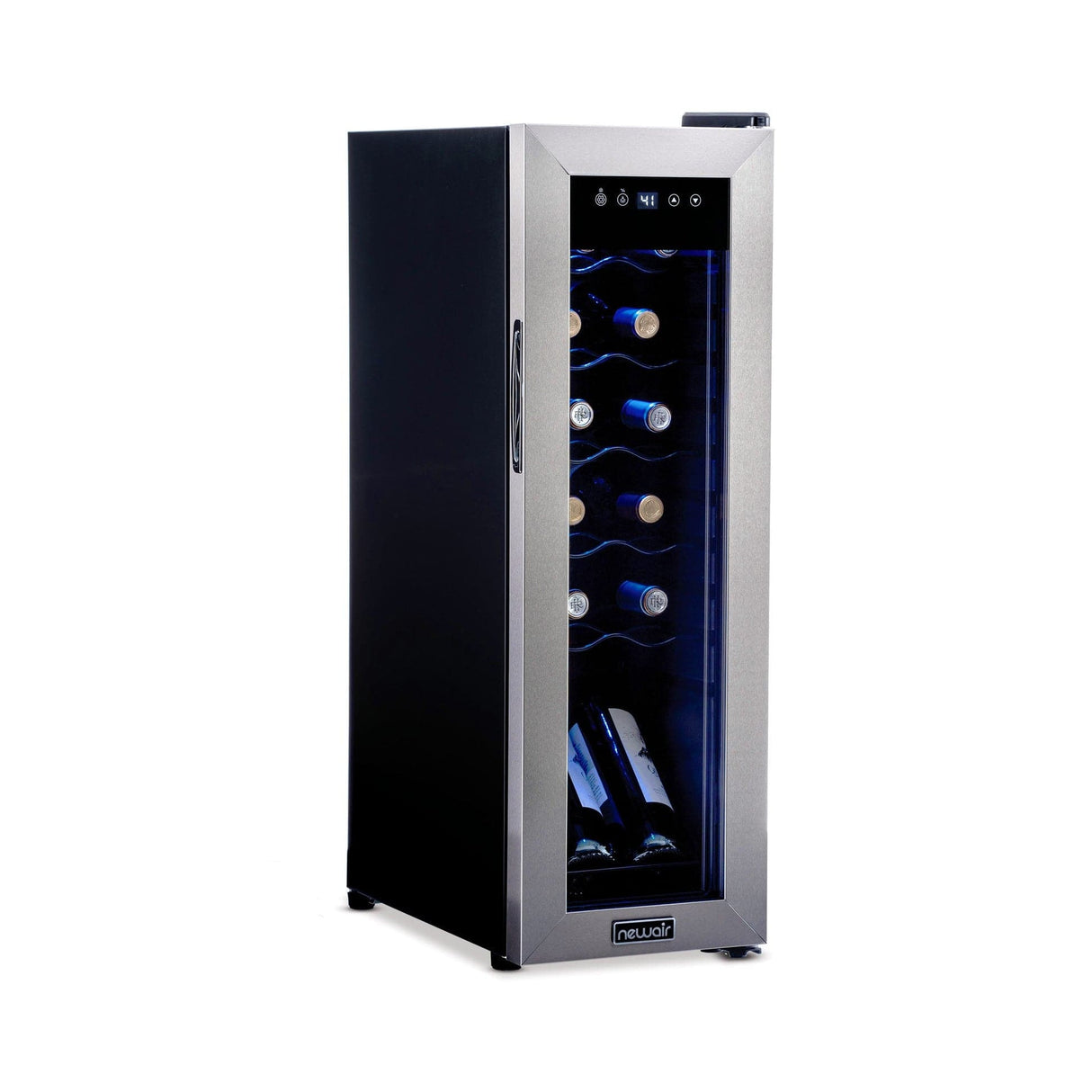 NewAir 12-Bottle Stainless Steel Freestanding Wine Fridge Wine Coolers NWC012SS00 Wine Coolers Empire