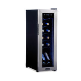 NewAir 12-Bottle Stainless Steel Freestanding Wine Fridge Wine Coolers NWC012SS00 Wine Coolers Empire