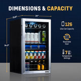 Newair 126-Can Freestanding Beverage Center AB-1200 Beverage Centers AB-1200 Wine Coolers Empire