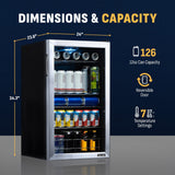 Newair 126-Can Freestanding Beverage Center AB-1200 Beverage Centers AB-1200 Wine Coolers Empire