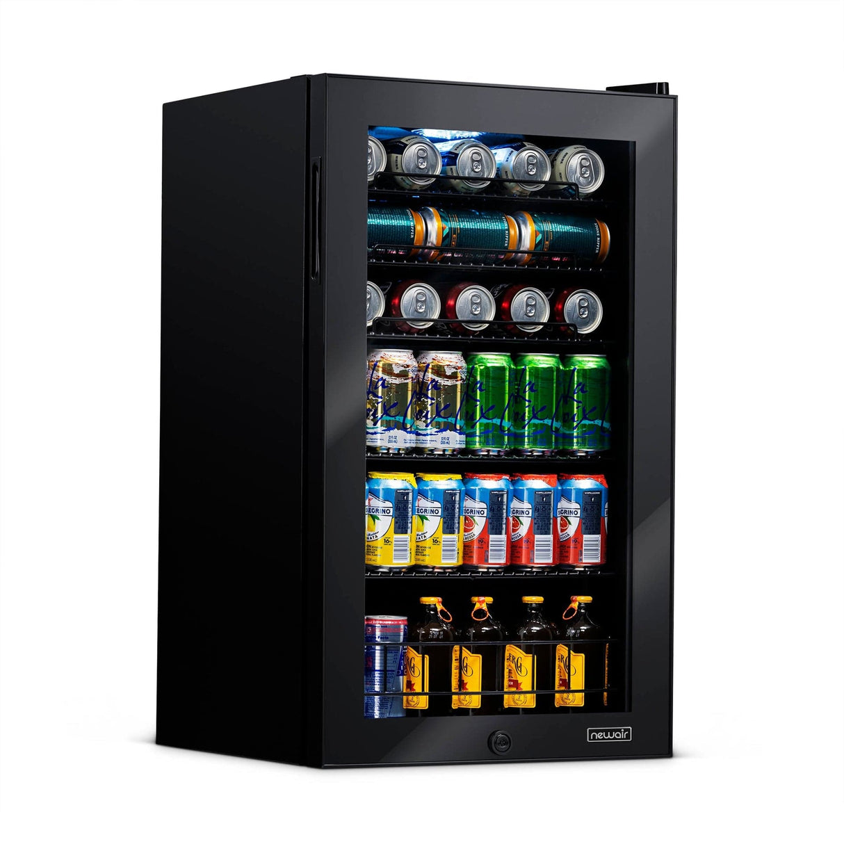 NewAir 126-Can Freestanding Black Beverage Fridge AB-1200B Beverage Centers AB-1200B Wine Coolers Empire