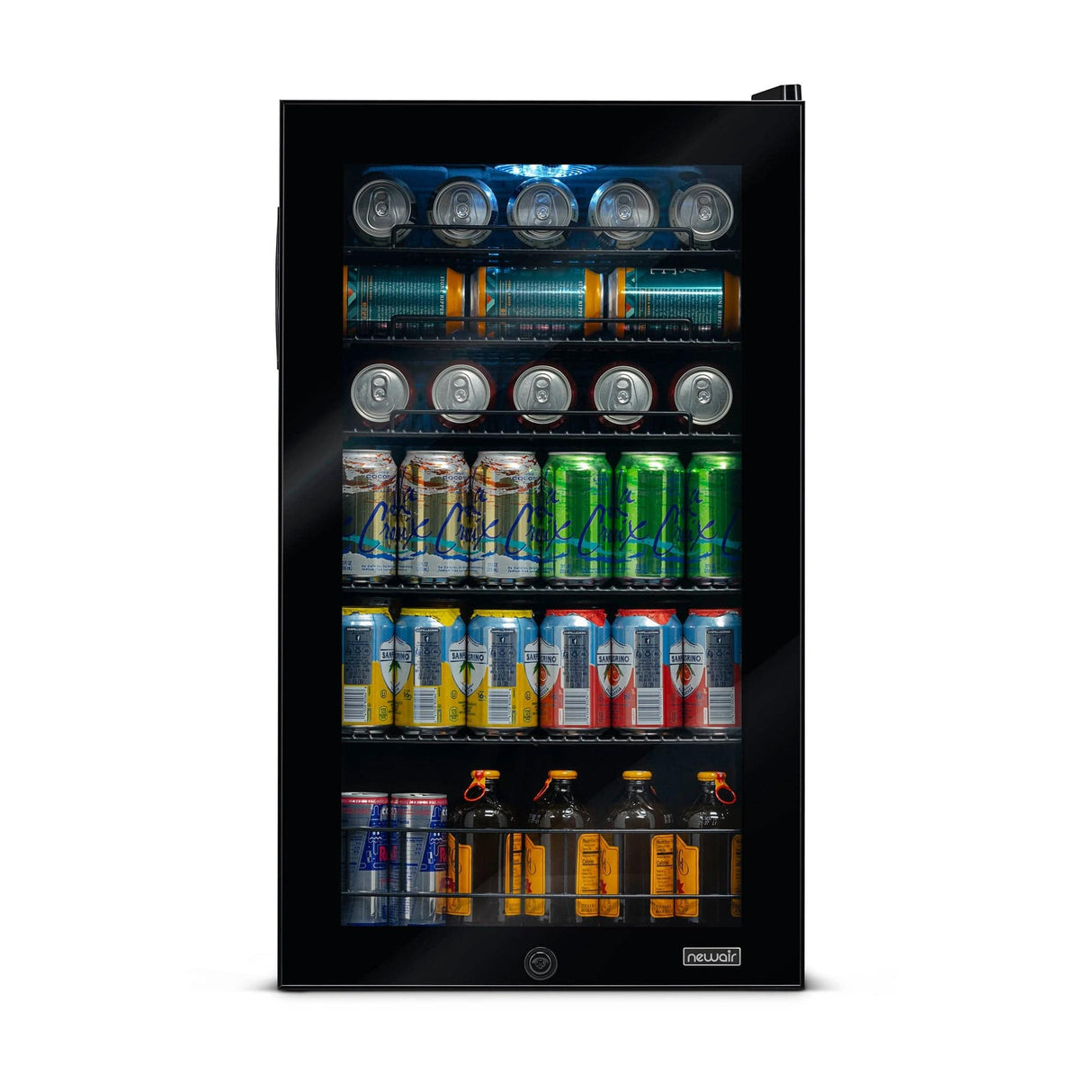 NewAir 126-Can Freestanding Black Beverage Fridge AB-1200B Beverage Centers AB-1200B Wine Coolers Empire