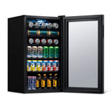 NewAir 126-Can Freestanding Black Beverage Fridge AB-1200B Beverage Centers AB-1200B Wine Coolers Empire