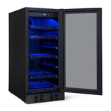 NewAir 15” Built-In 80-Can Black Beverage Fridge NWB060BS00 Beverage Centers NWB060BS00 Wine Coolers Empire