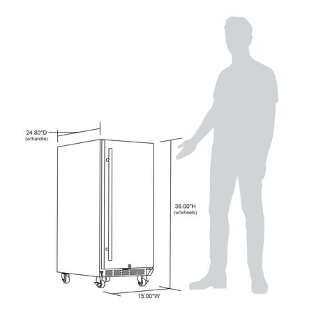 NewAir 15” Built-In 90-Can Outdoor Beverage Fridge NOF090SS00 Beverage Centers NOF090SS00 Wine Coolers Empire