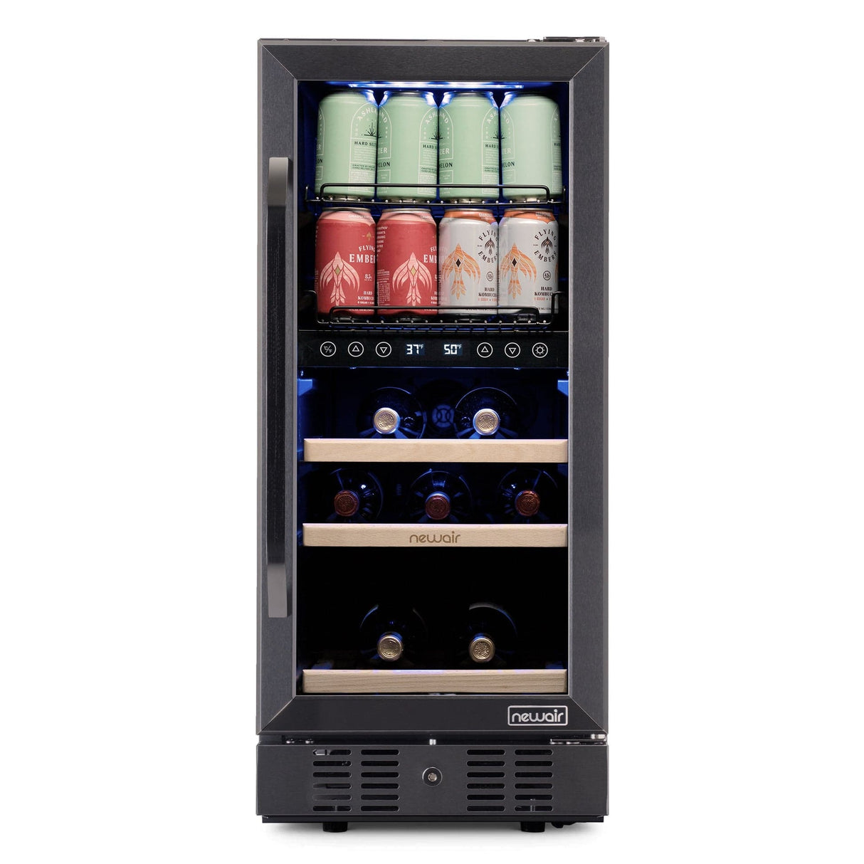 NewAir 15” Built-In Dual Zone Beverage Fridge NWB057BSD0 Beverage Centers NWB057BSD0 Wine Coolers Empire