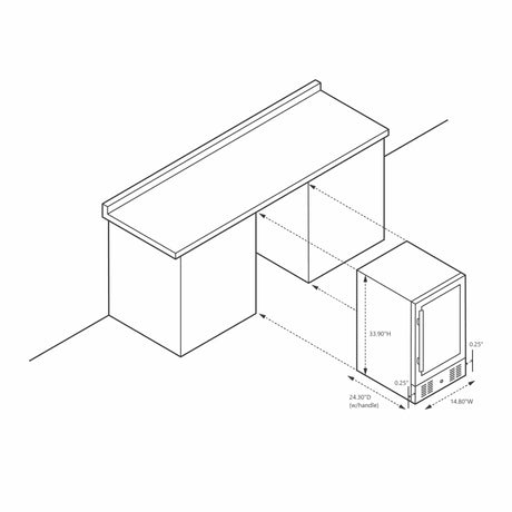 NewAir 15” Built-In Dual Zone Beverage Fridge NWB057SS00 Beverage Centers NWB057SS00 Wine Coolers Empire