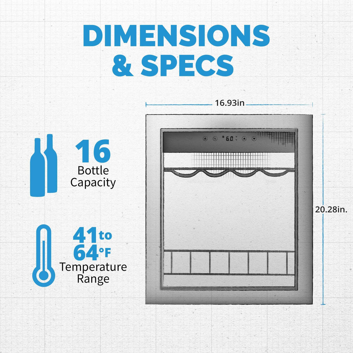 NewAir 16-Bottle Stainless Steel Freestanding Wine Refrigerator Wine Coolers NWC016SS00 Wine Coolers Empire